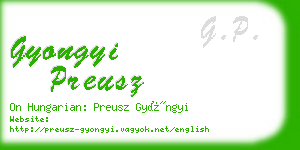 gyongyi preusz business card